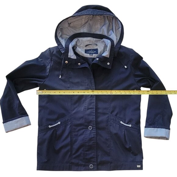 Mackintosh New England Rain or Shine Jacket with Detachable Hood Lined Navy Blue - Picture 11 of 15